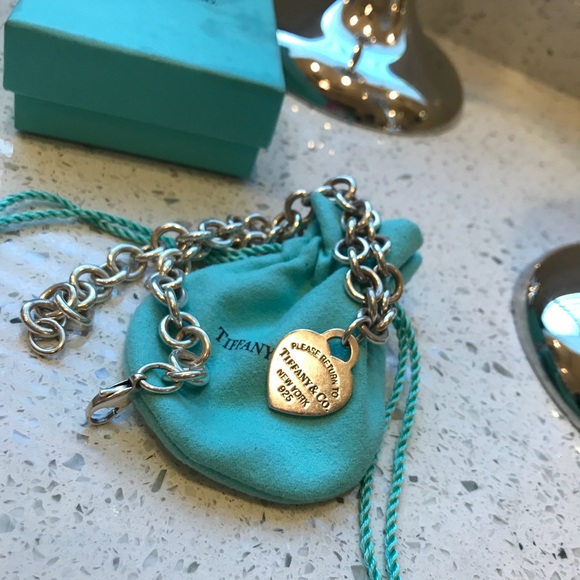 Tiffany & Co. Jewelry - Tiffany co thick heart necklace chain silver
